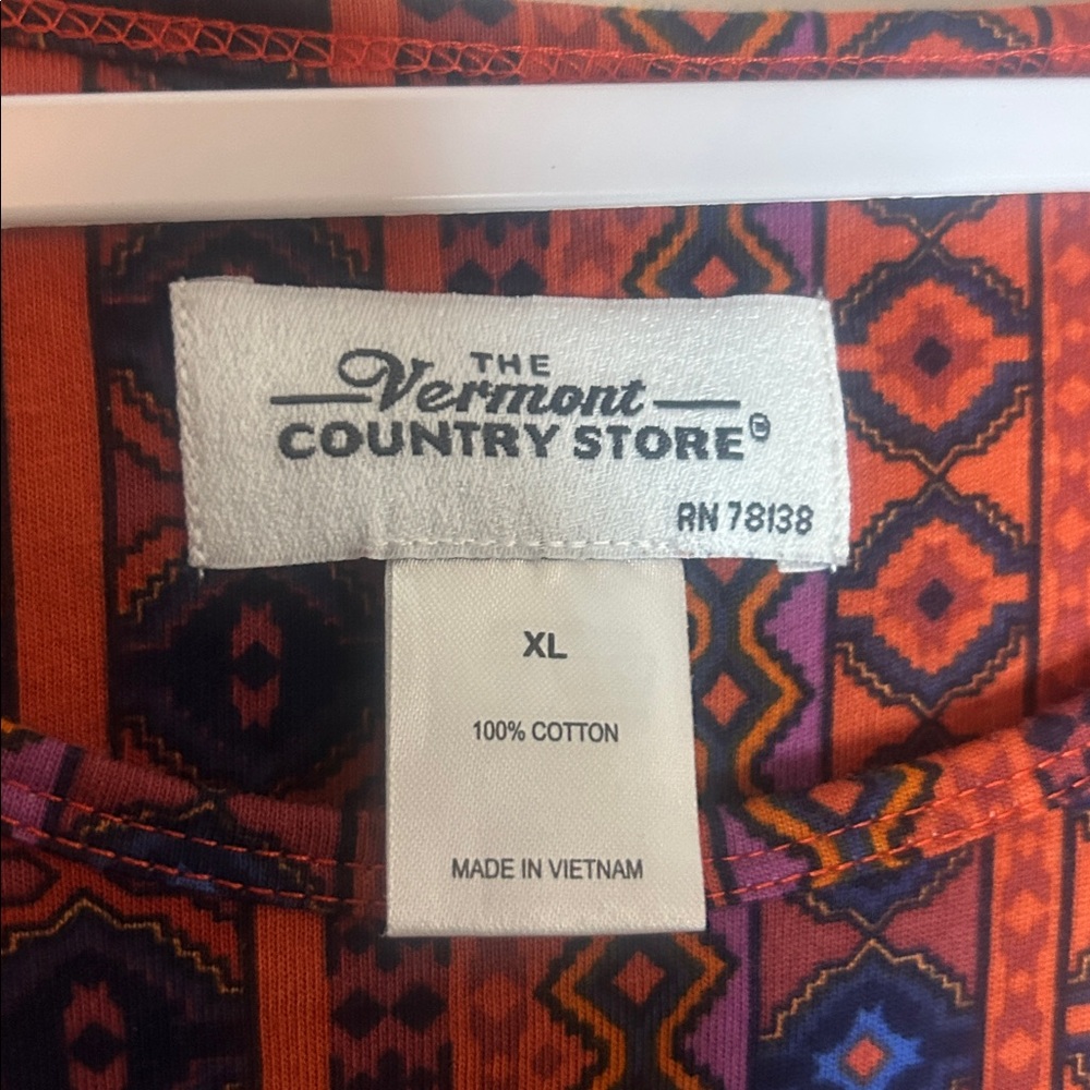 Vermont Country Store Boho Western Print Dress - Cotton - Picture 4 of 6